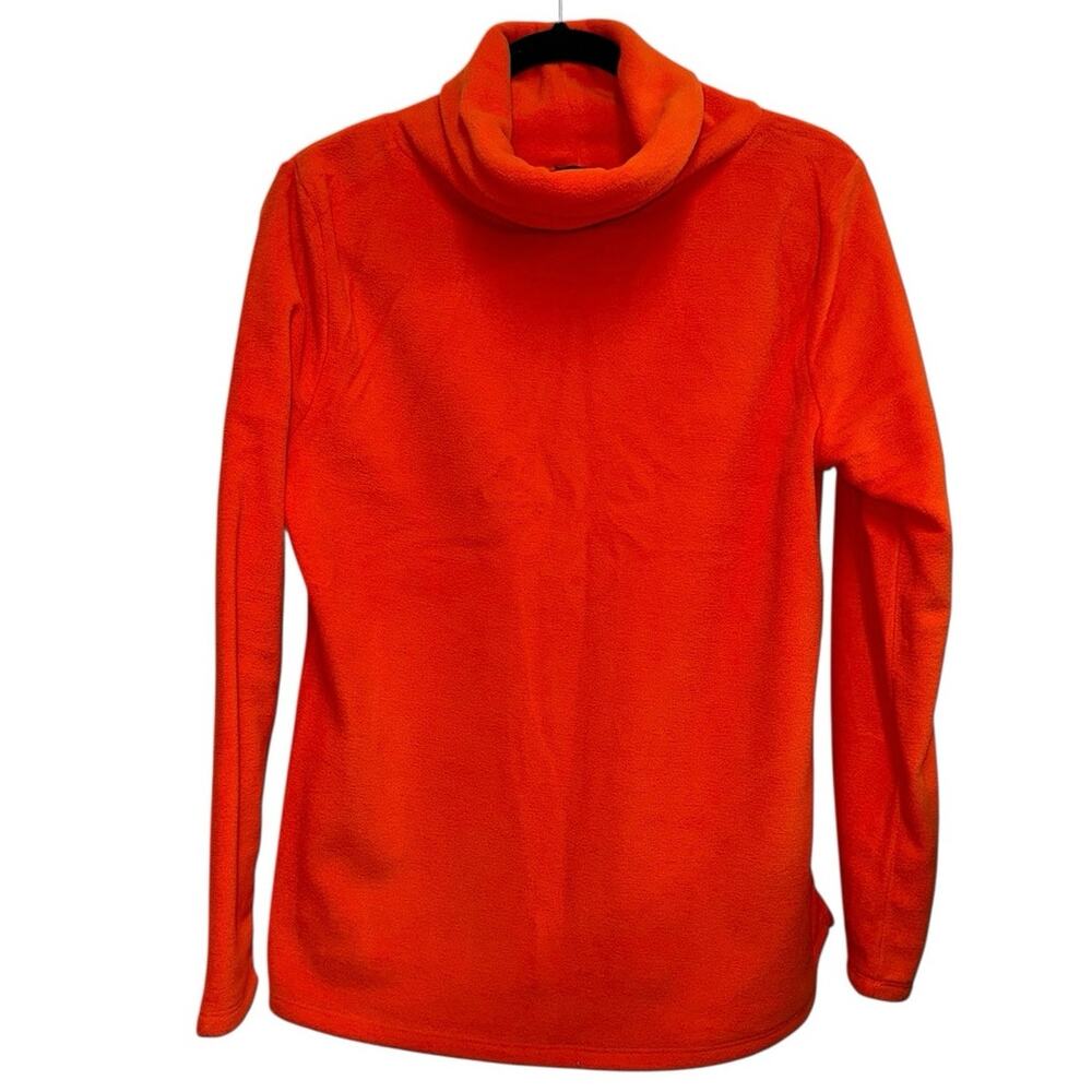 Talbots Orange Fleece Turtleneck Pullover Sweater Medium‎ Cozy